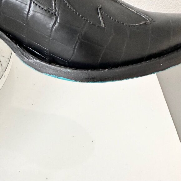 NEW Lane CHELSEA Womens Cowboy Bootie 11 Cowgirl Western Black Short Ankle Boots - Picture 8 of 12